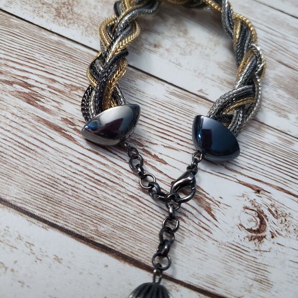 Vintage Bracelet Tri Color Woven Design - Picture 6 of 8